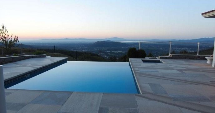 Deck de concreto para piscina &eacute; a escolha ideal para seguran&ccedil;a e estilo na sua &aacute;rea de lazer