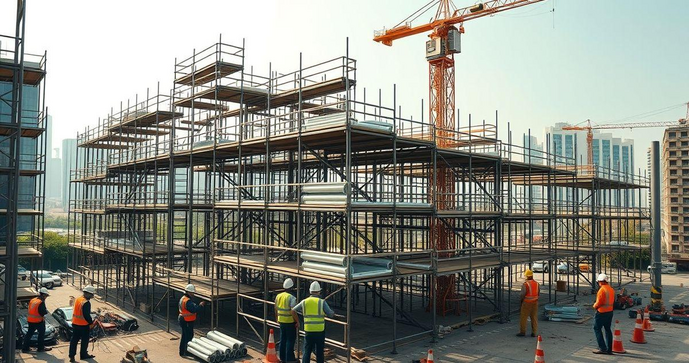Loca&ccedil;&atilde;o de Andaimes Tubo Roll para Constru&ccedil;&atilde;o Segura e Eficiente