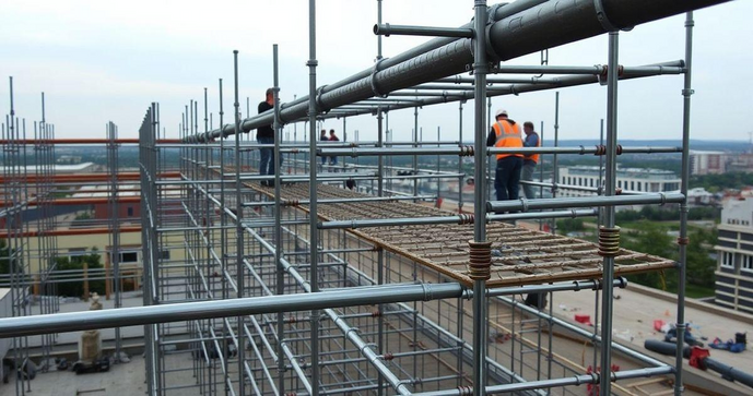Montagem de Andaime Tubo e Bra&ccedil;adeira para Projetos Seguros