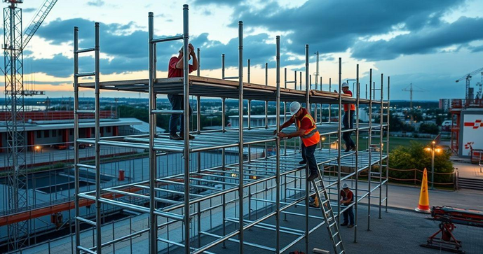 Montagem de Andaime Tubo Roll Eficiente para Sua Obra