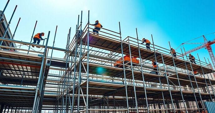 Montagem de Andaime Tubo e Bra&ccedil;adeira para Seguran&ccedil;a e Efici&ecirc;ncia