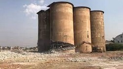 demolição de silos