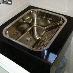 Tanque de granito com cuba de inox Tanque de granito com cuba de inox